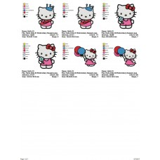 Package 3 Hello Kitty 01 Embroidery Designs